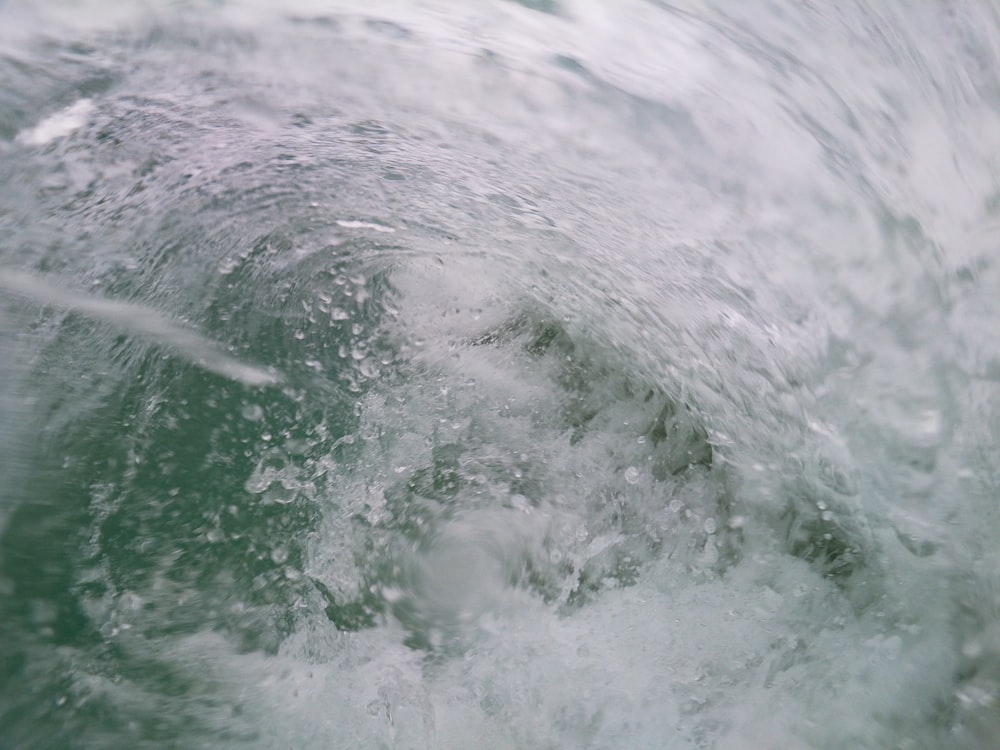 water splash in close up photography