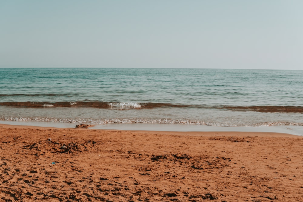 brown sand near body of water during daytime