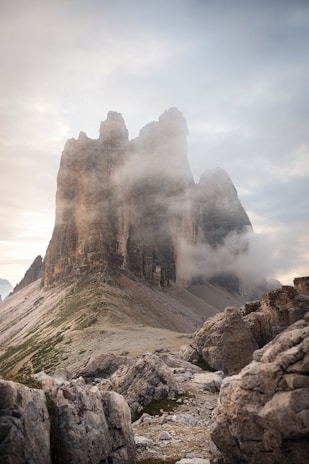 brown rocky mountain under white sky during daytime