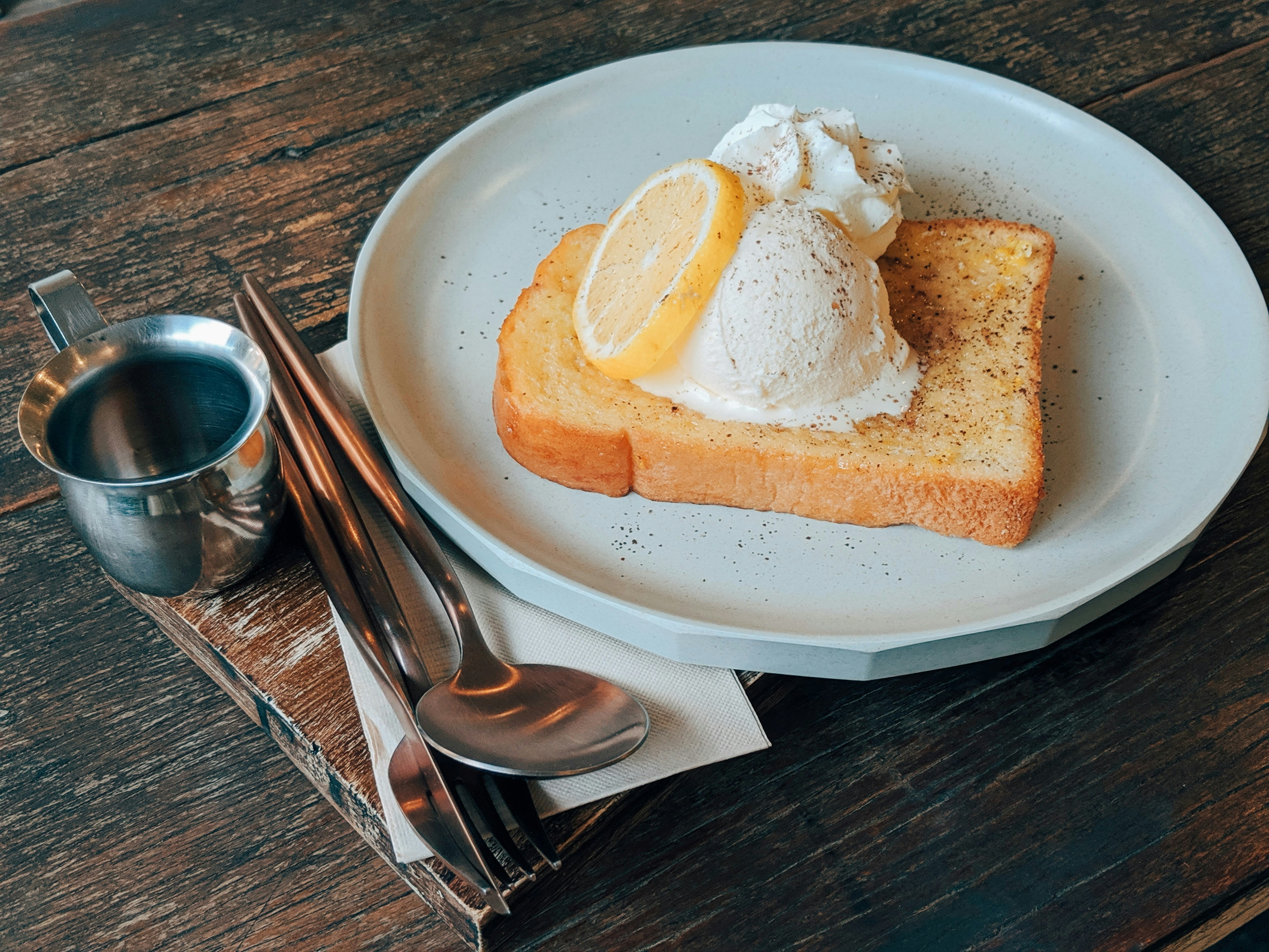 French toast with ice cream