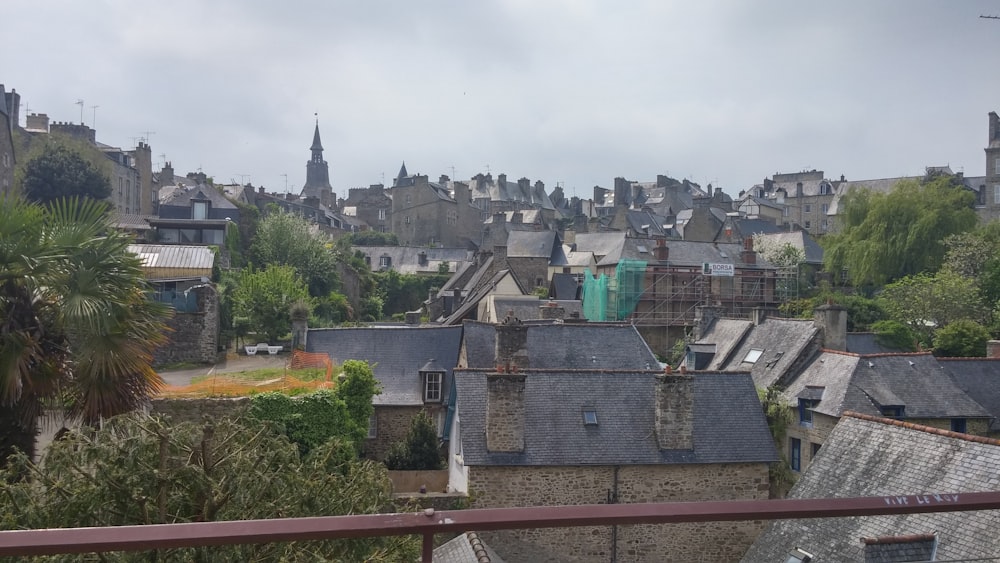 Vue aérienne des maisons pendant la journée