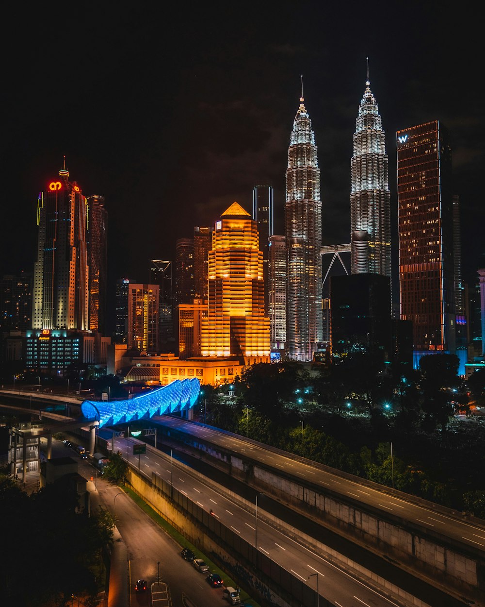 city buildings during night time