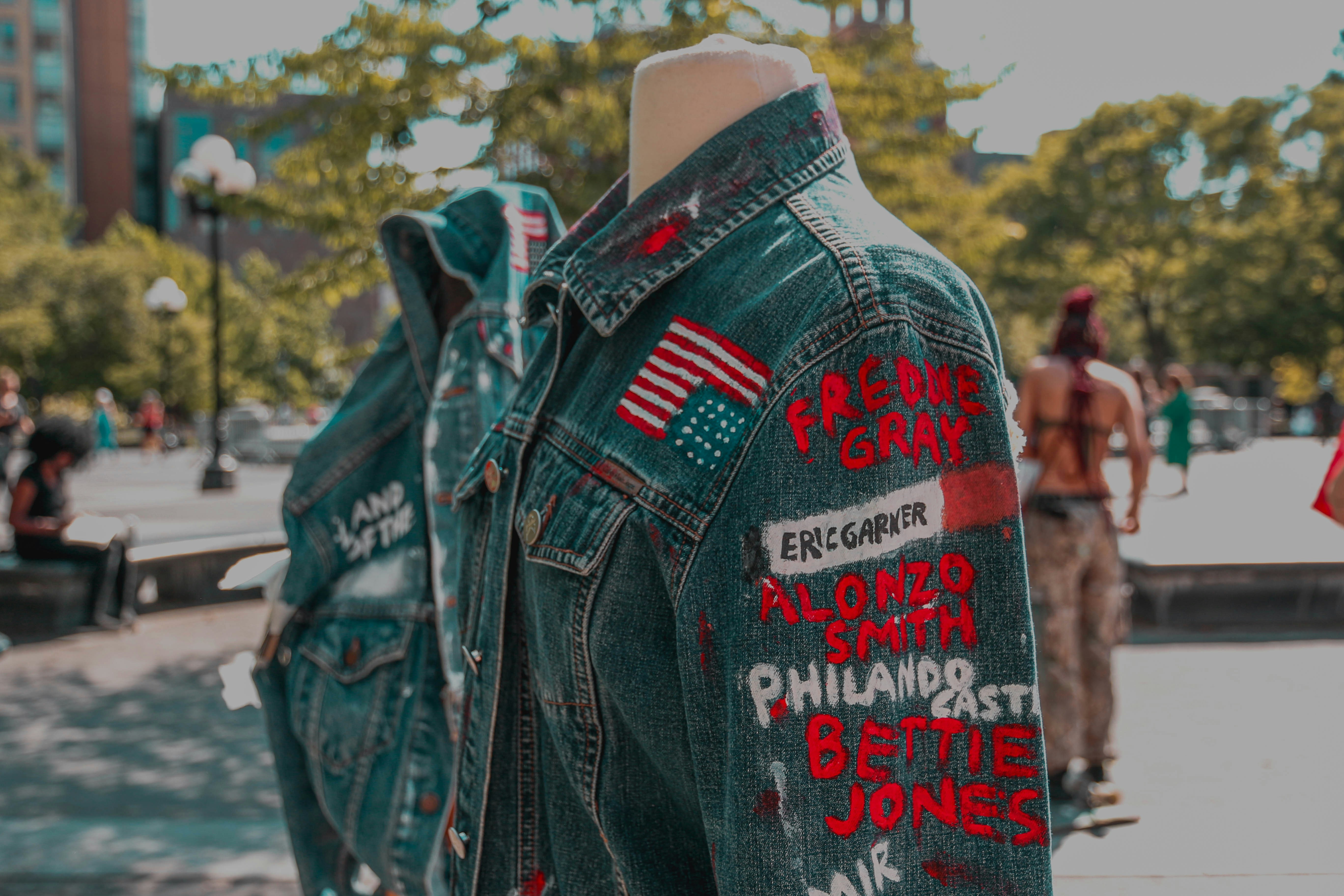 denim jacket flatlay