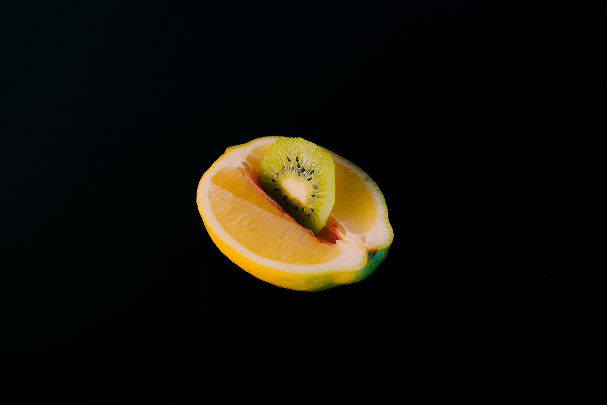 kiwi in a lemon