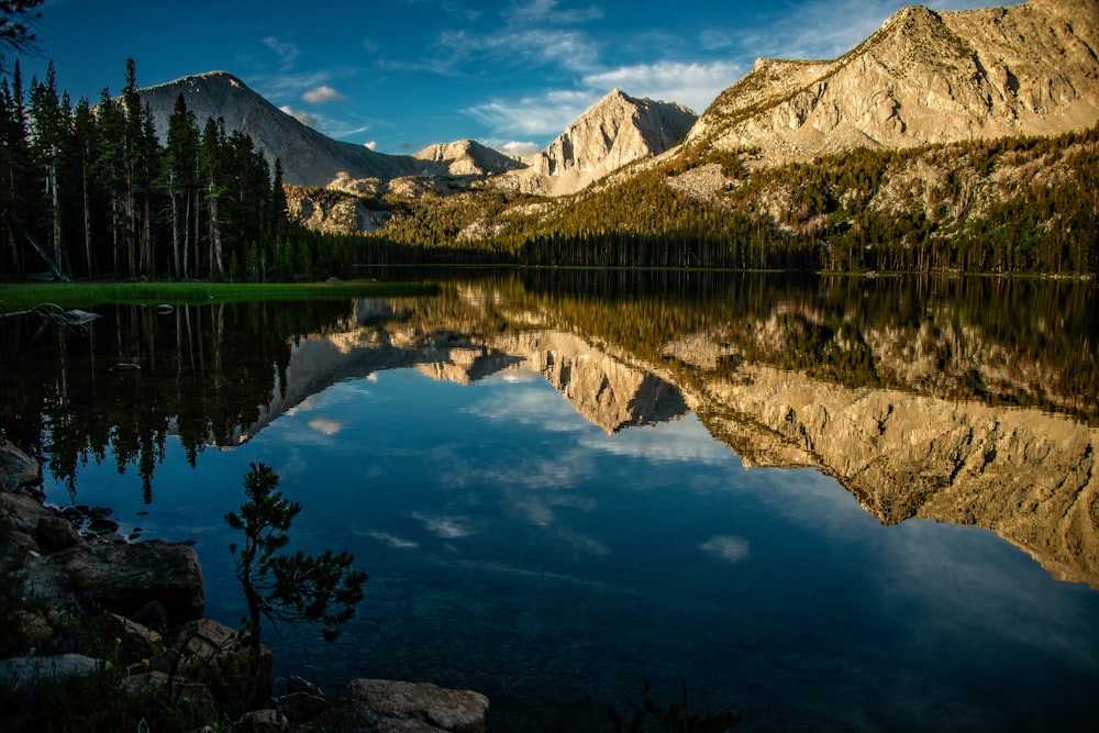 lake near snow covered mountain during daytime