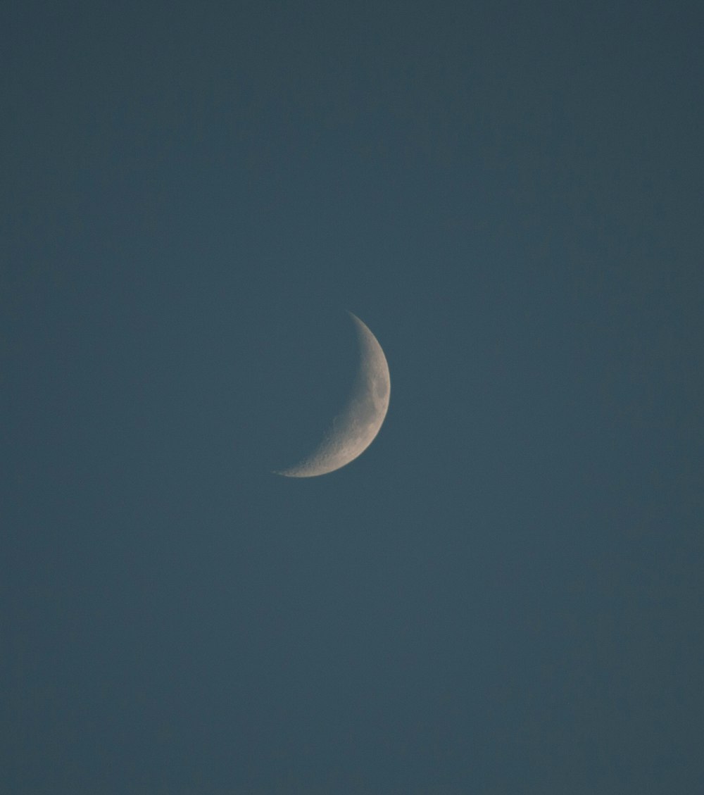 half moon in the sky