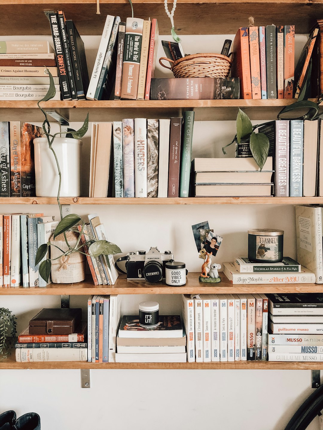  books on white wooden shelf bookcase