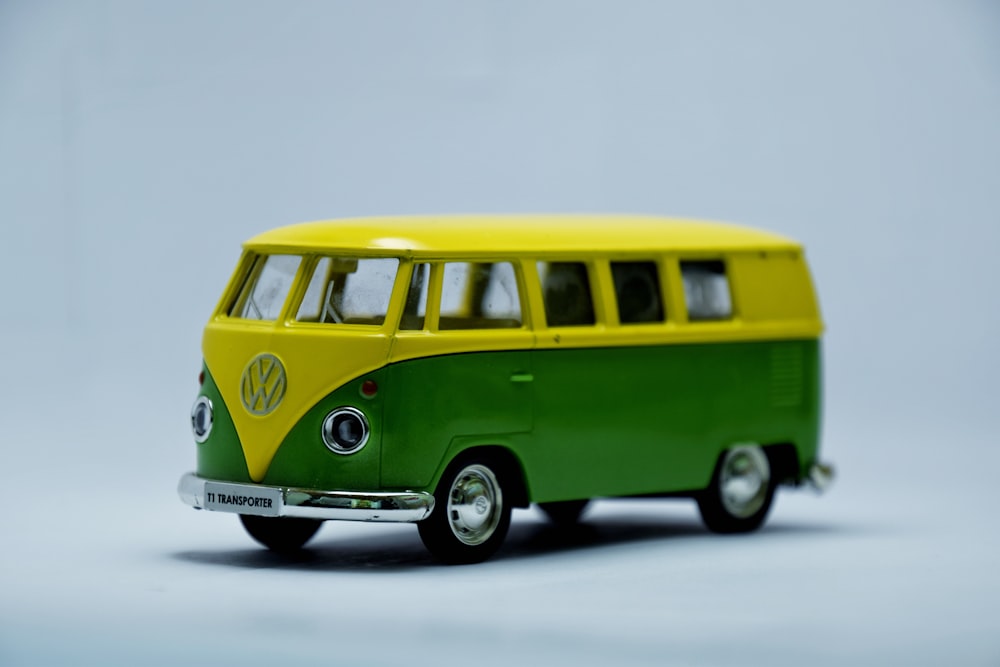 green and white volkswagen t-1