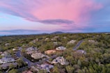 A serene North Carolina neighborhood showcasing various homes.