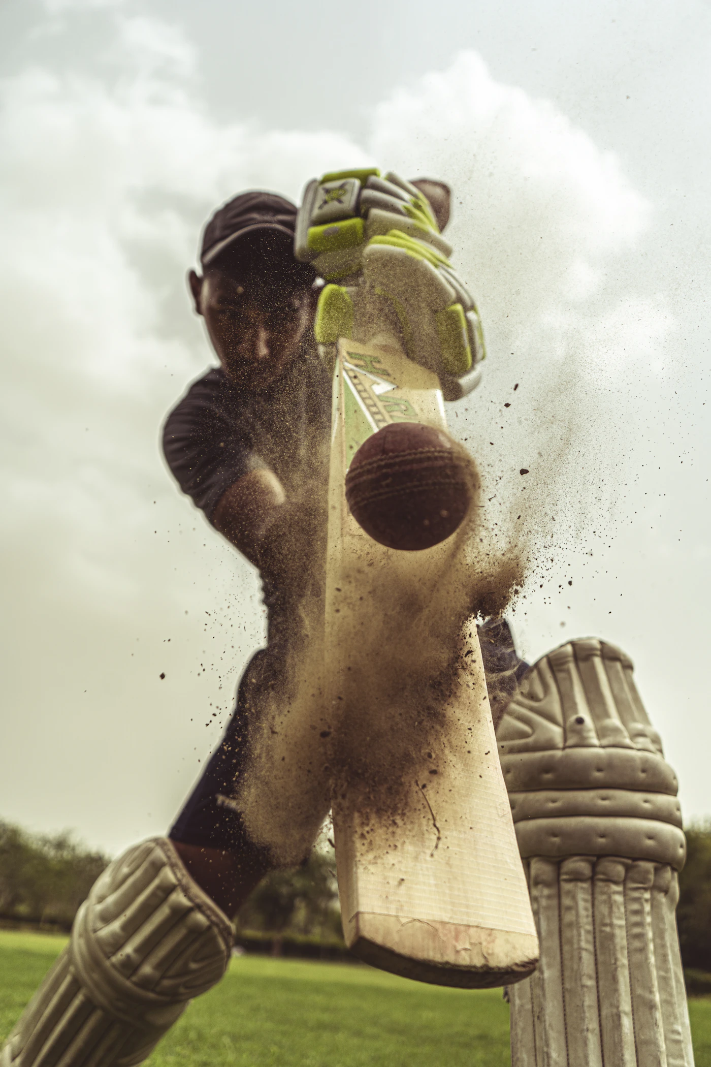Cricket bat and ball