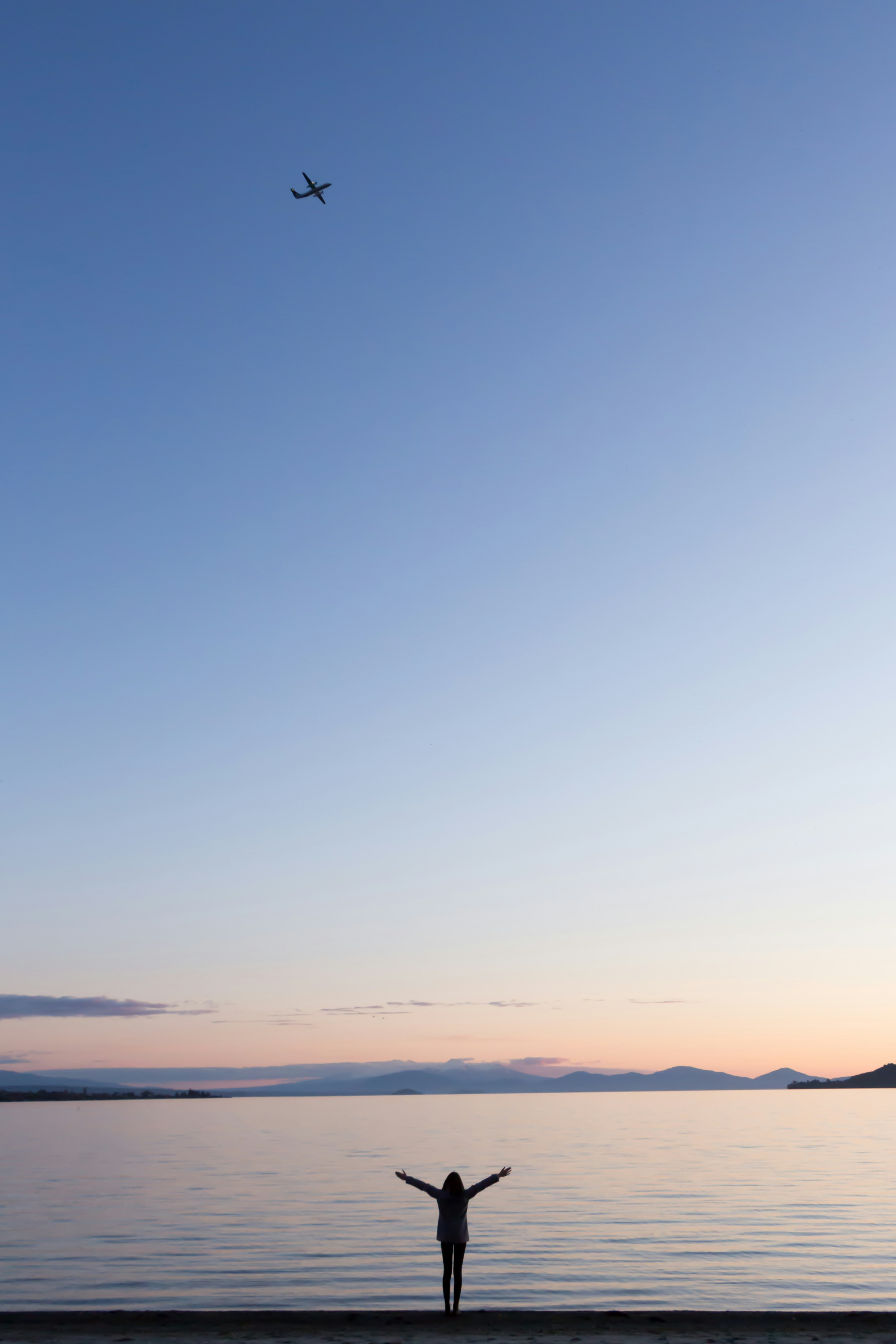 silhouette of mountain during sunset