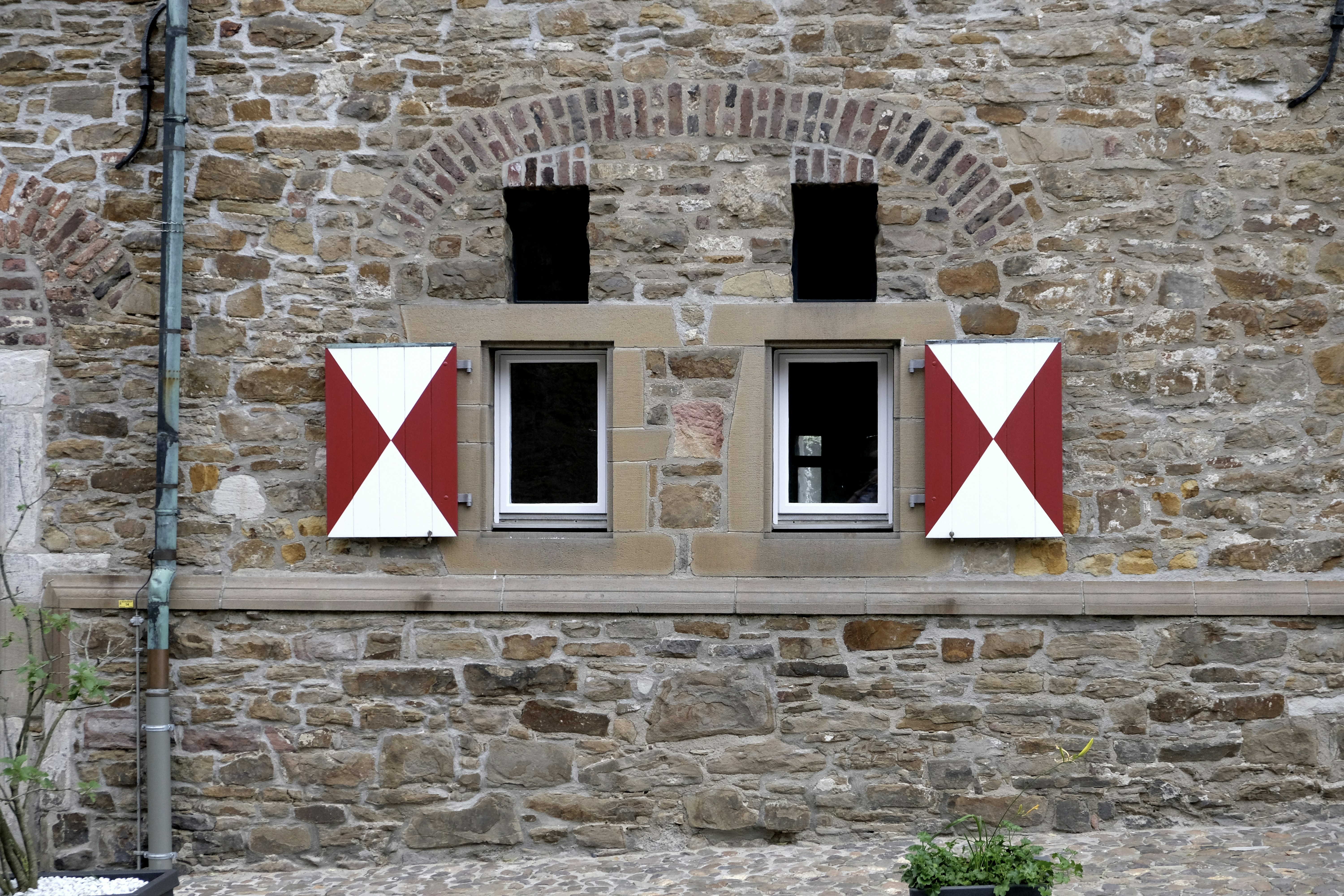 white red and brown concrete building