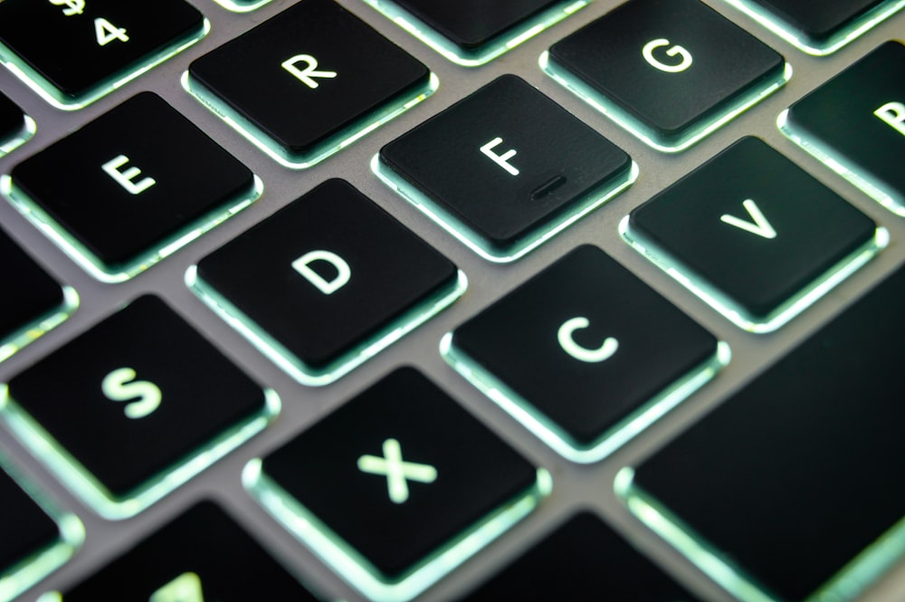 white and black computer keyboard