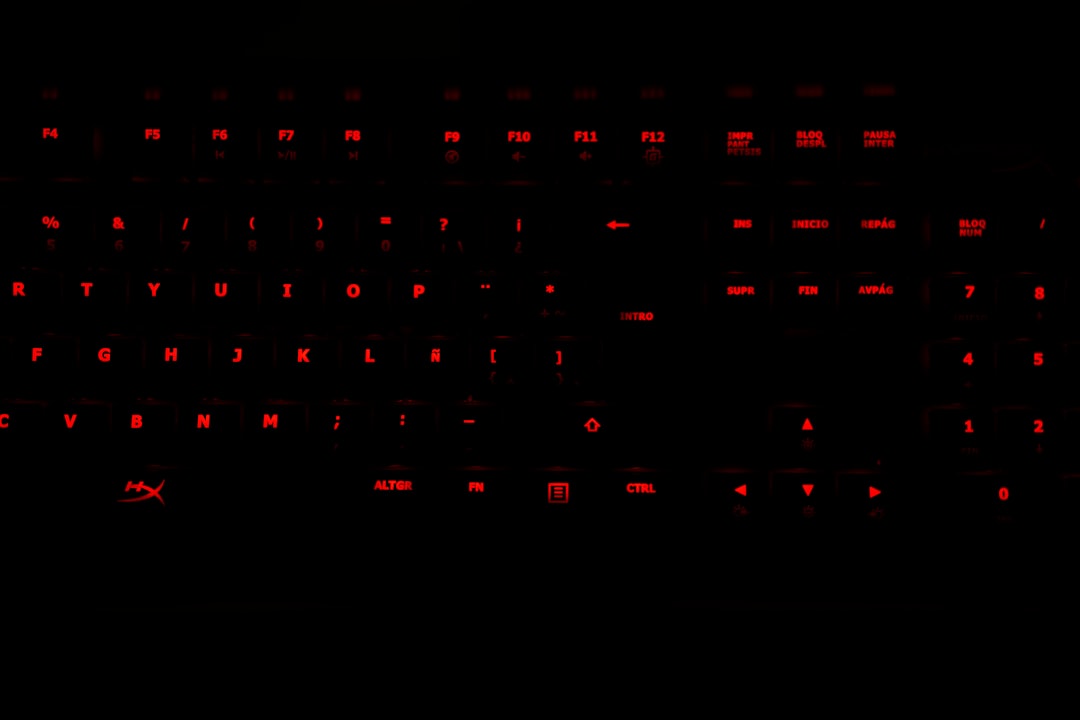 black and red computer keyboard