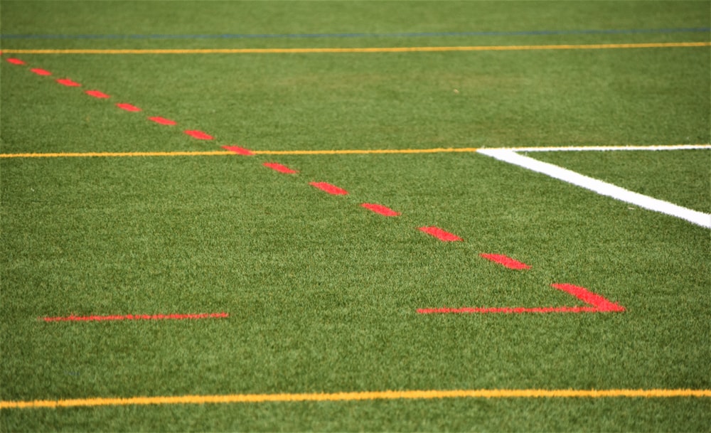 green and white football field