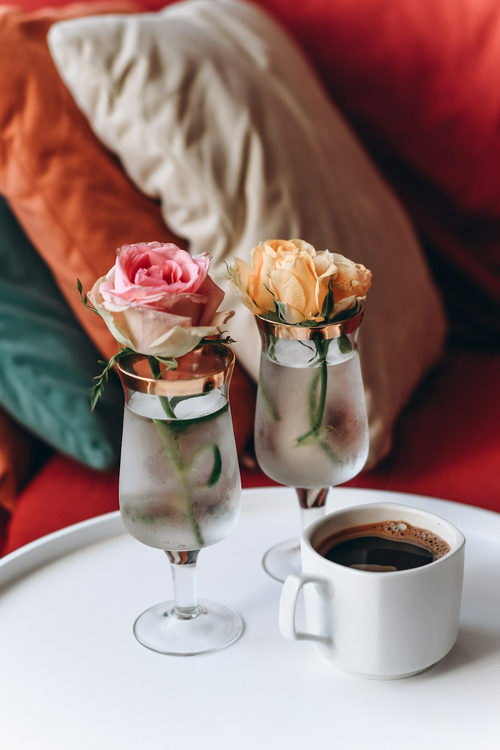 clear wine glass with black liquid