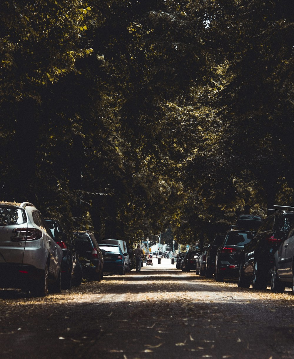 cars parked on the side of the road during daytime