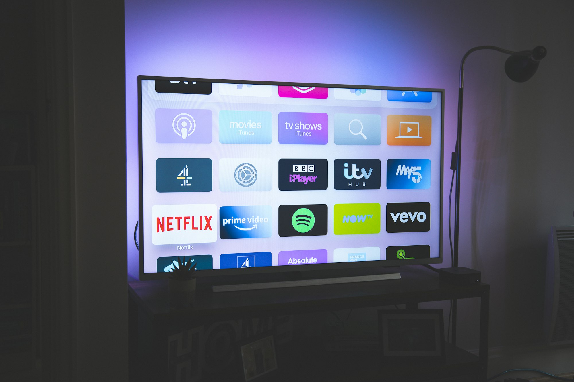 a smart tv showcasing the types of streaming platform available 