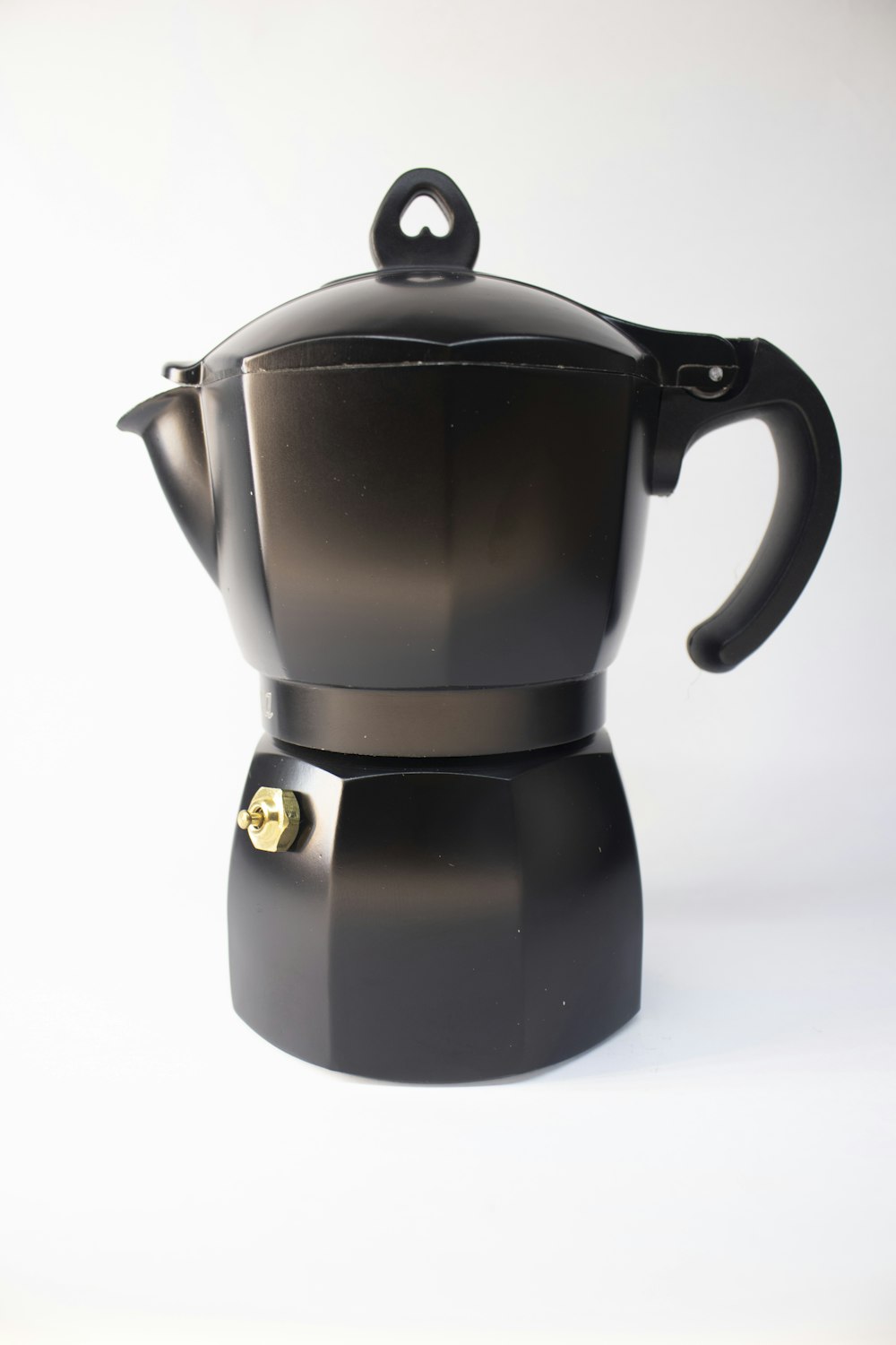 black and silver coffee pot