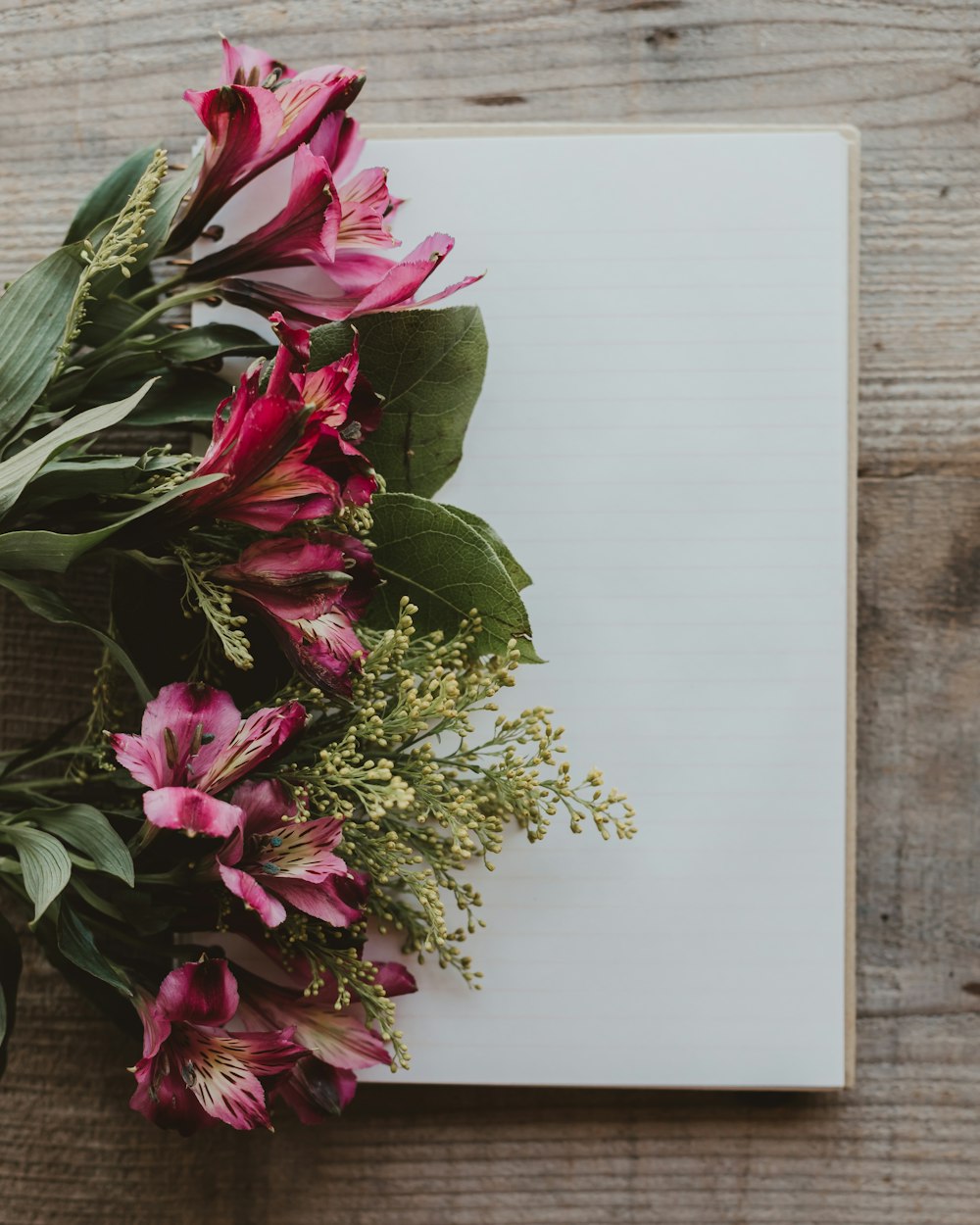 pink and green flower bouquet