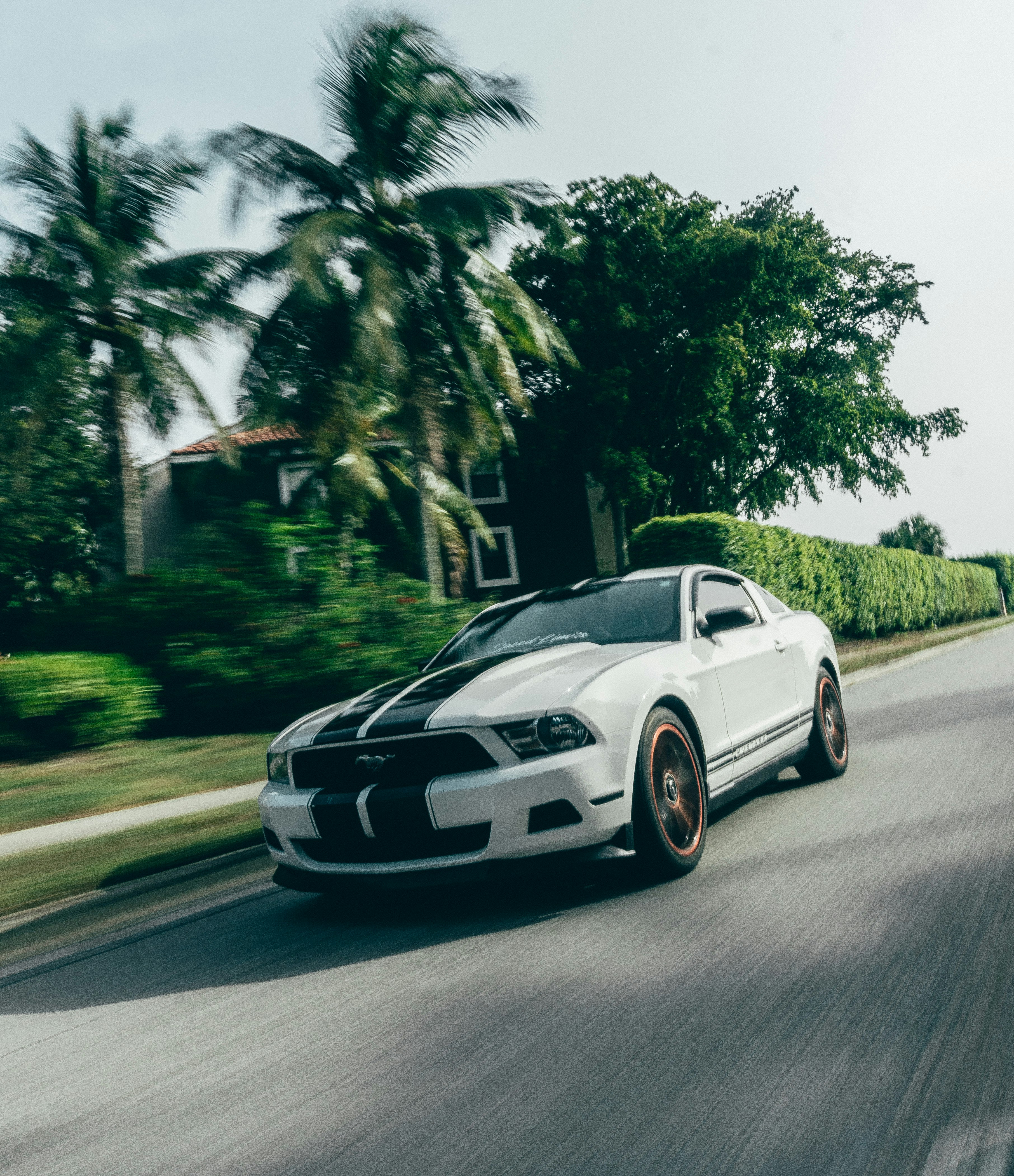 white and black coupe on road during daytime