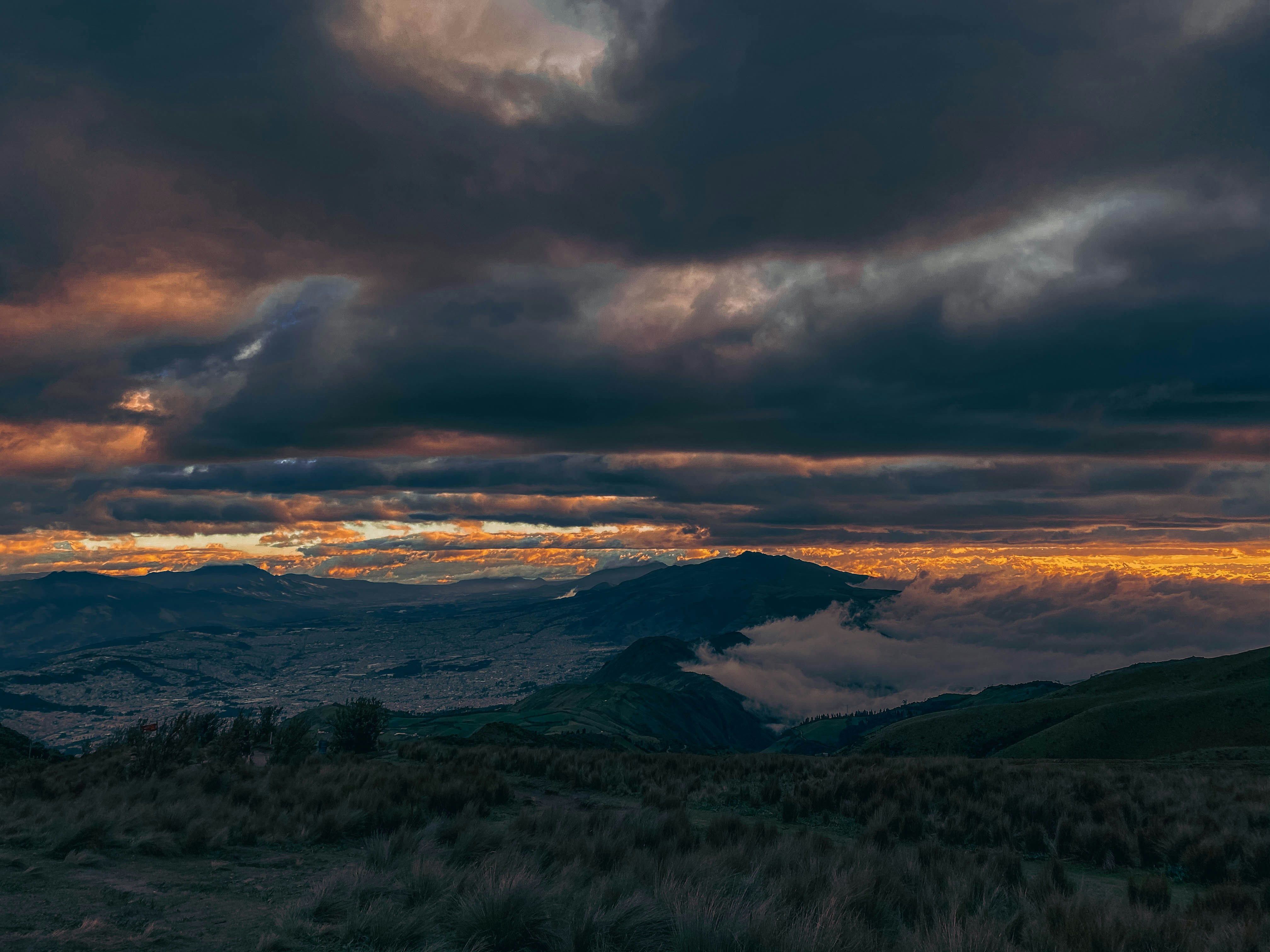 UIO sunset from teleferiQo Quito