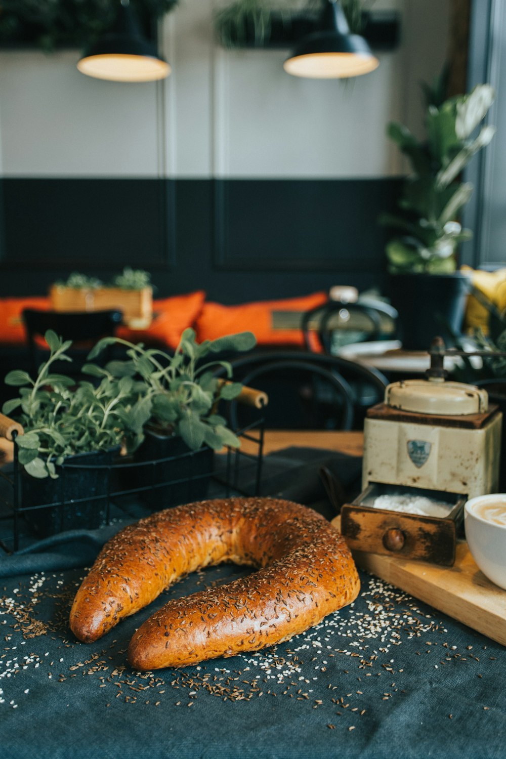 brown doughnut on brown wooden chopping board