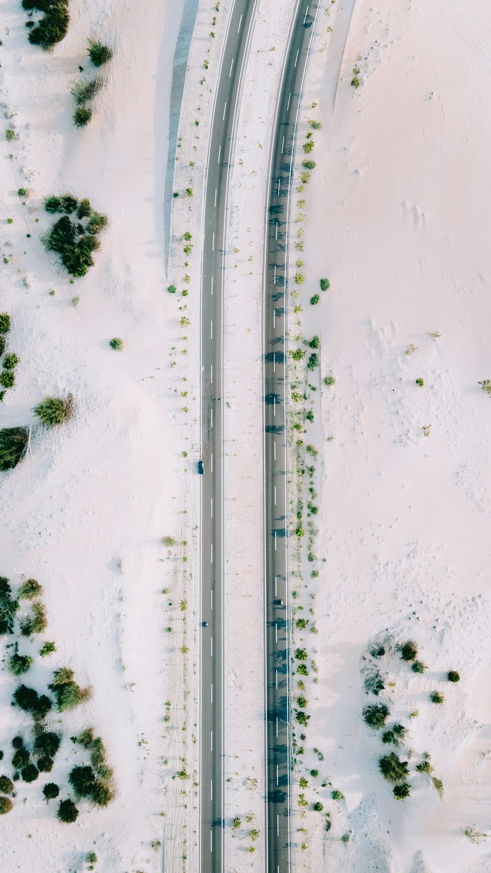 aerial view of road during daytime