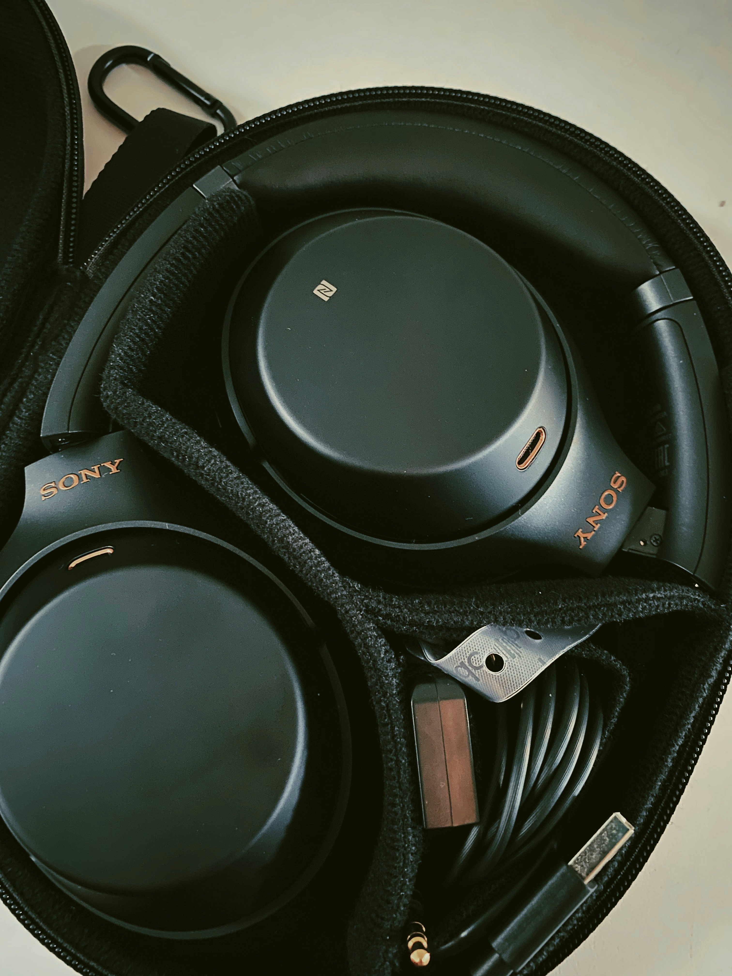 Black Sony headphones