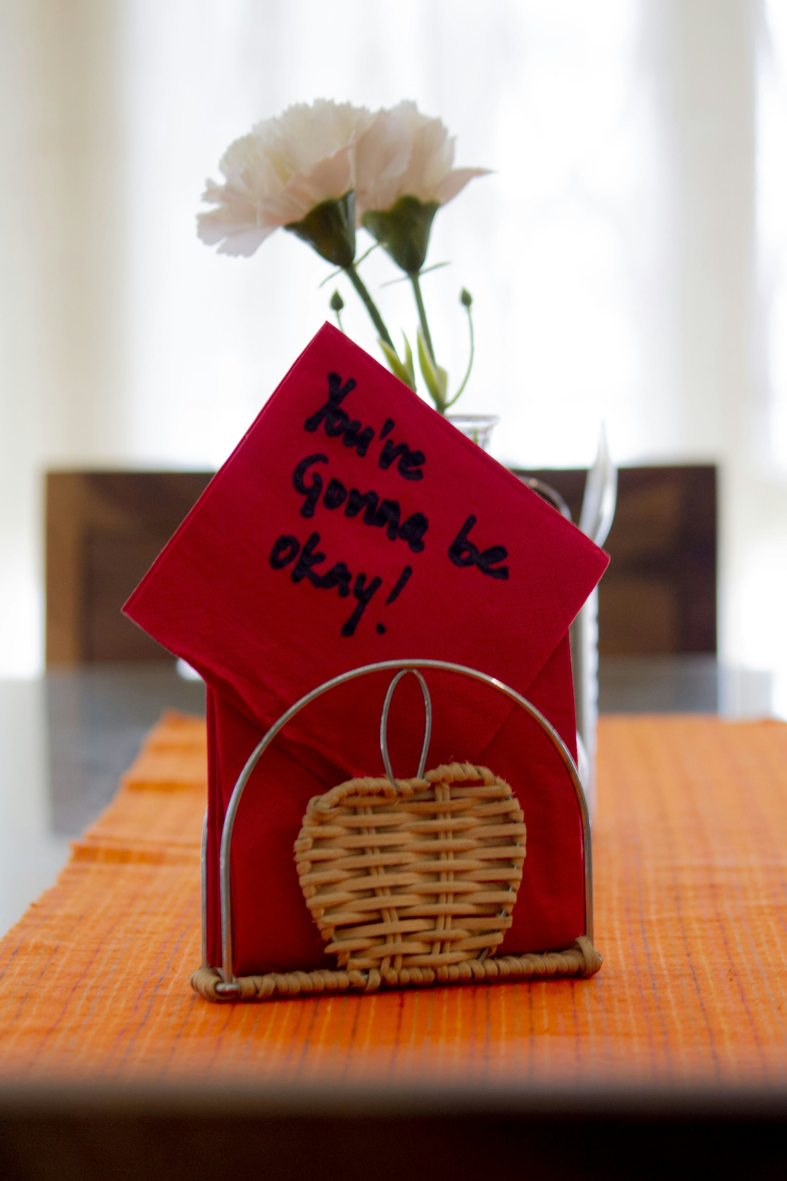 happy birthday greeting card on brown wooden table