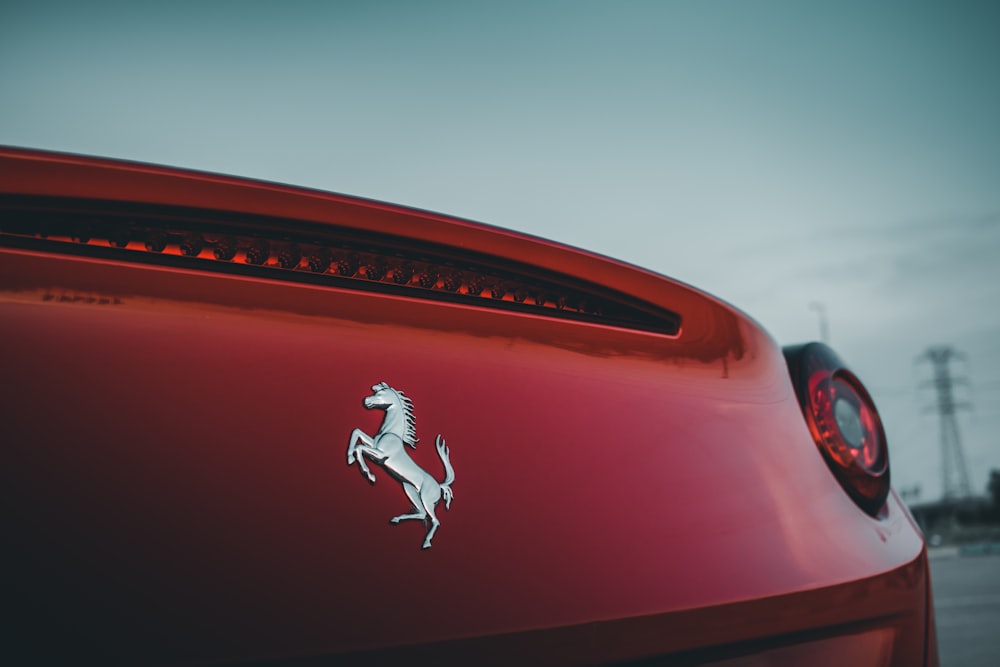 red car with bird flying during daytime