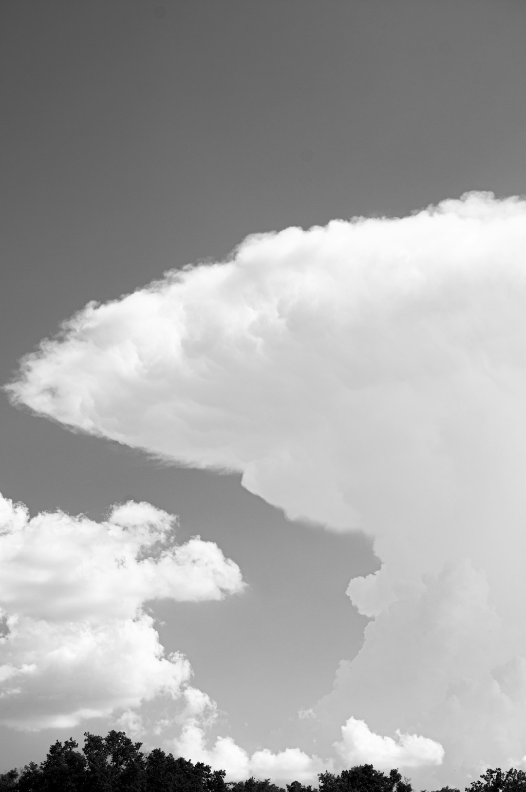 grayscale photo of clouds during daytime