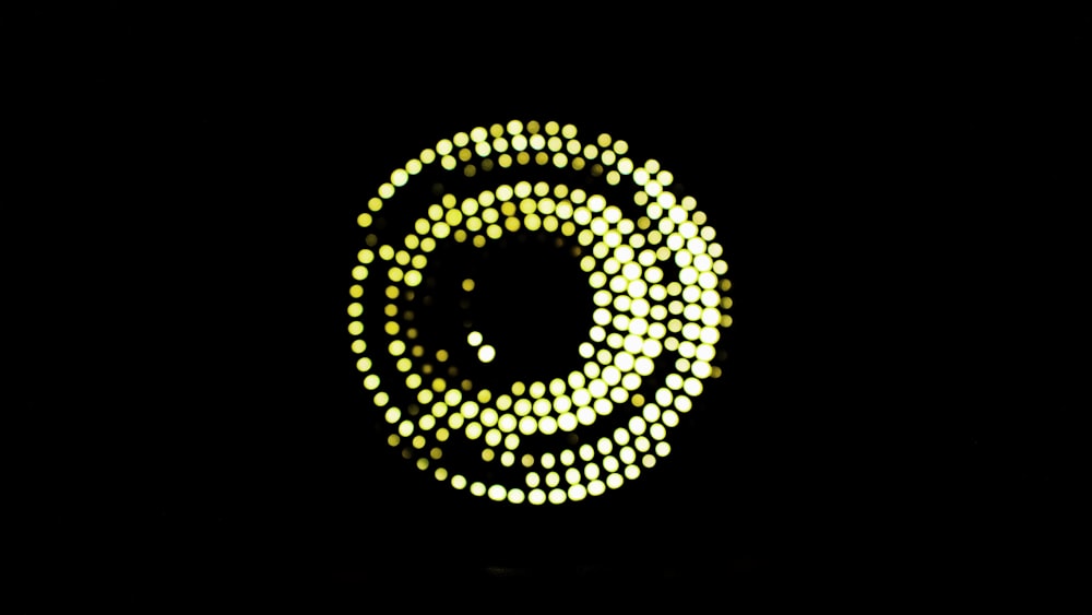 yellow and black round light