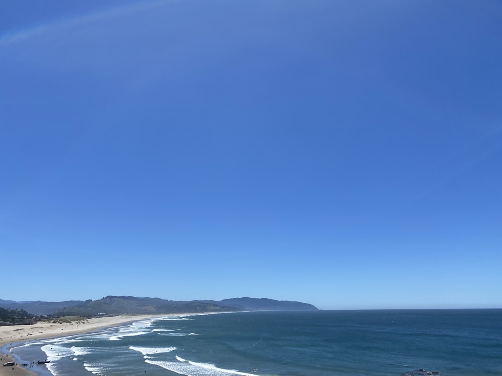 blue sky over the beach