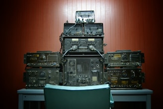black and gray audio mixer