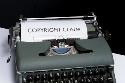 Copyright claim in a typewriter