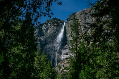 A breathtaking waterfall in nature.