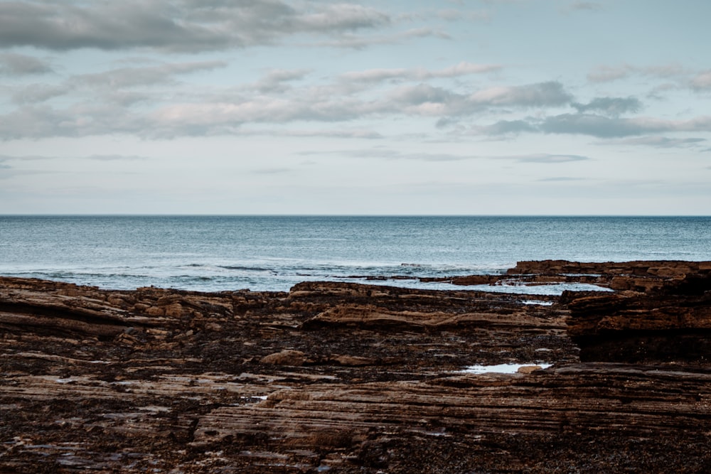 brown rock formation near body of water during daytime