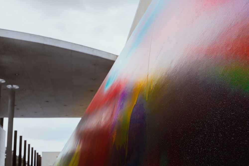 rainbow color wall paint during daytime