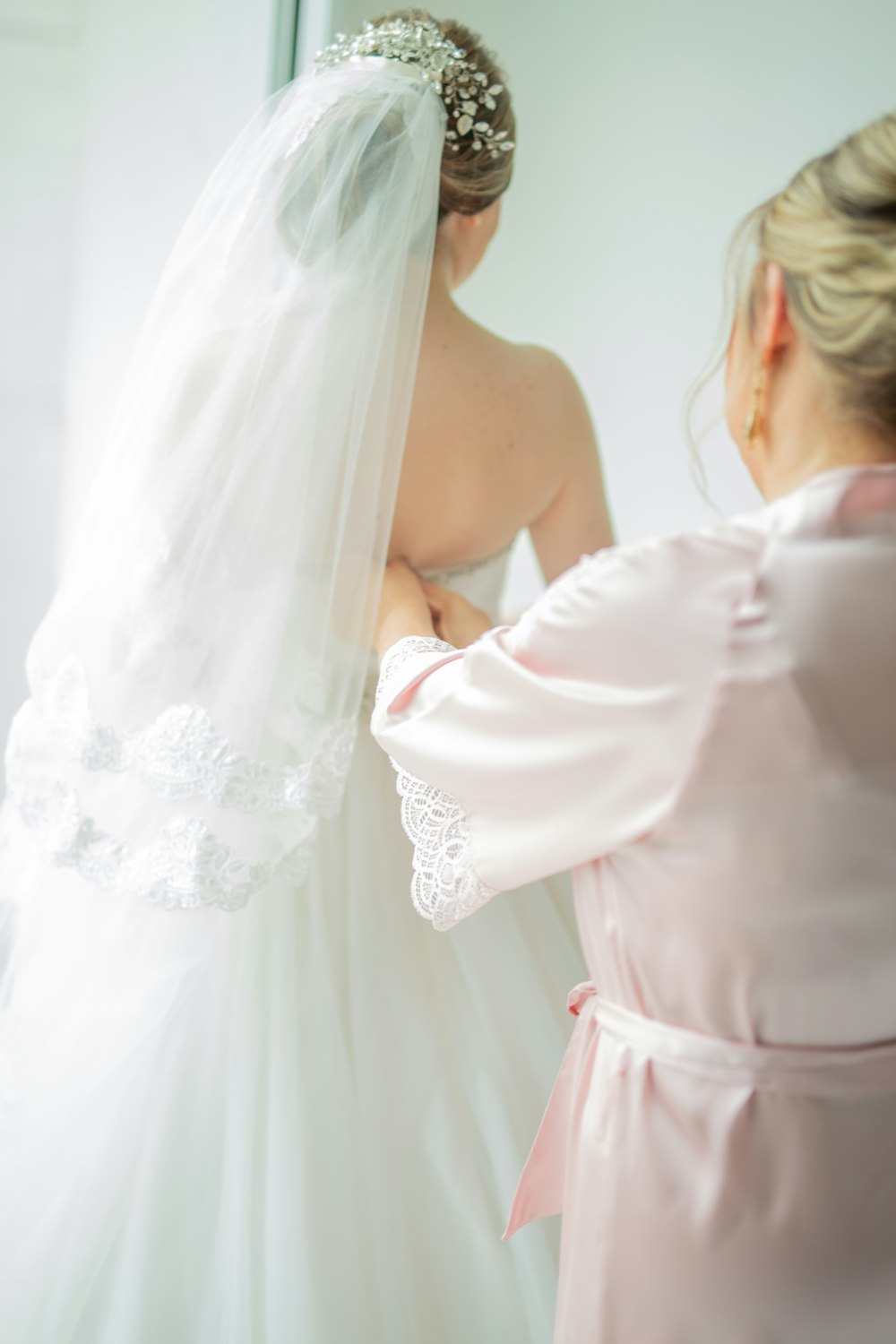 woman in white wedding dress