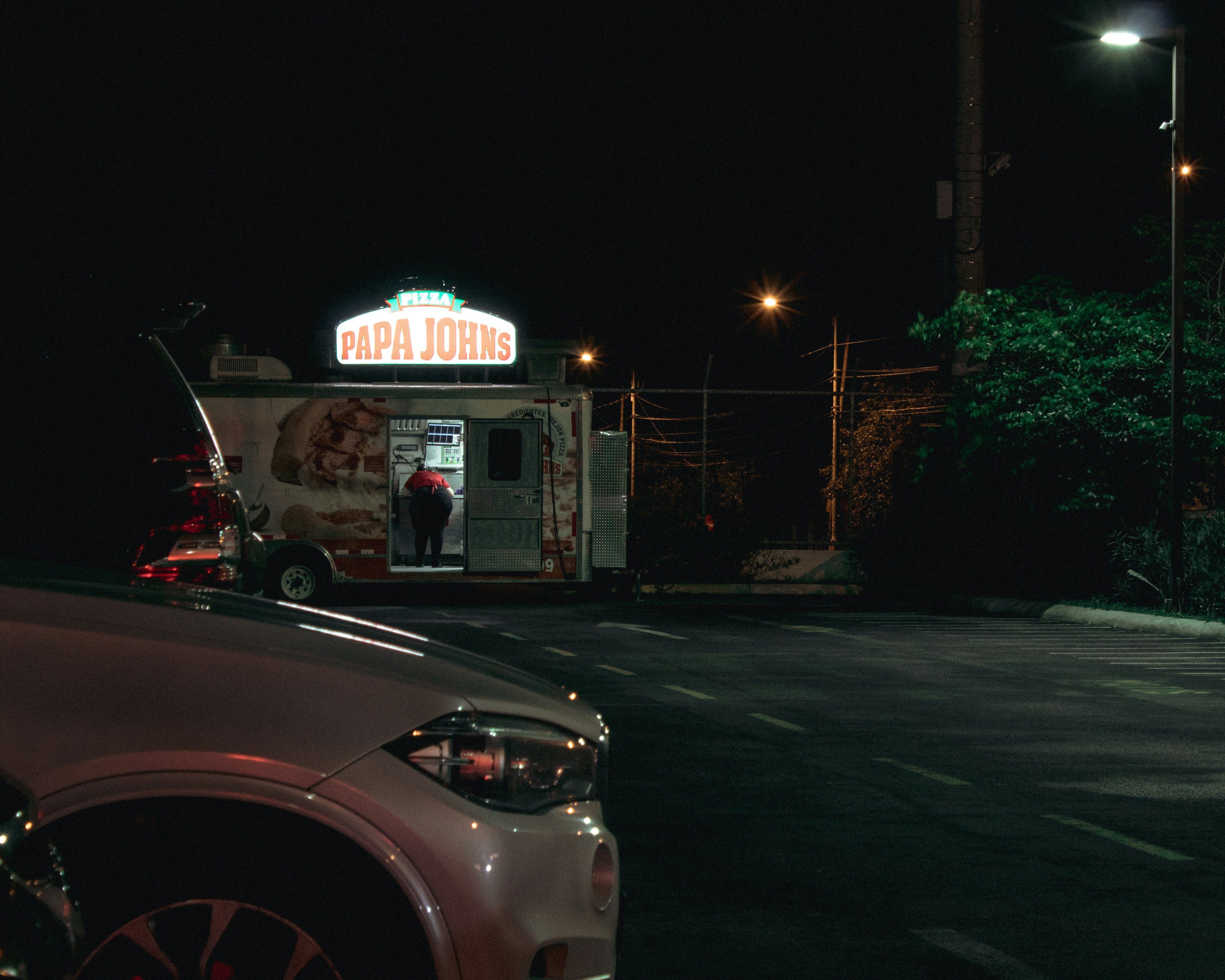 Food truck at night