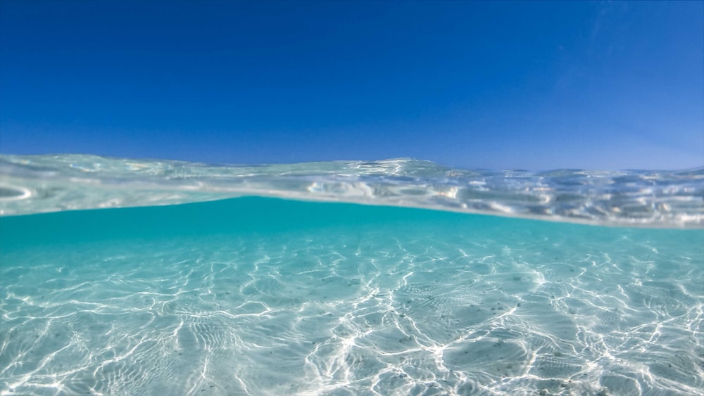 white clouds over the sea