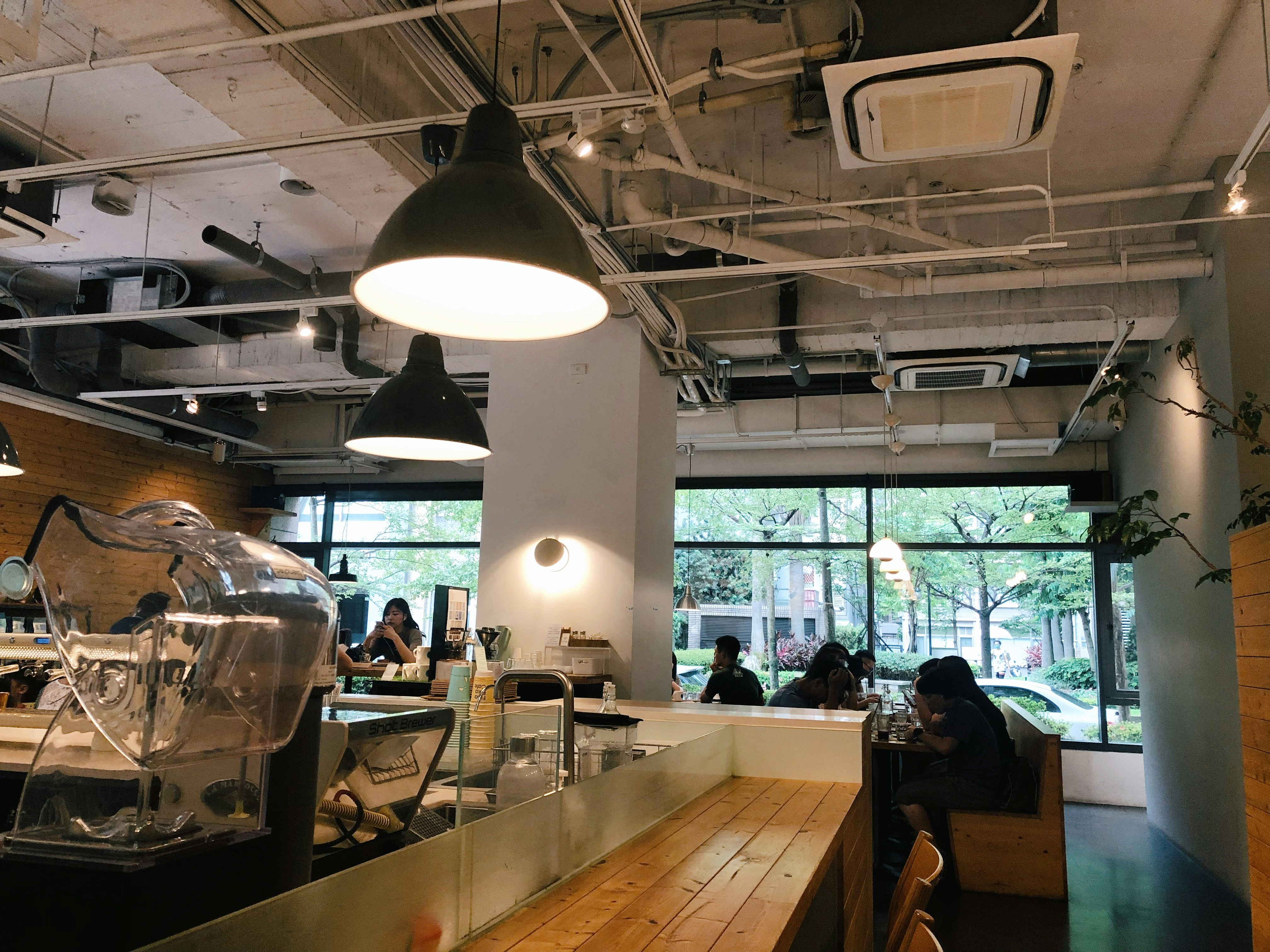 Taipei café interior laptop