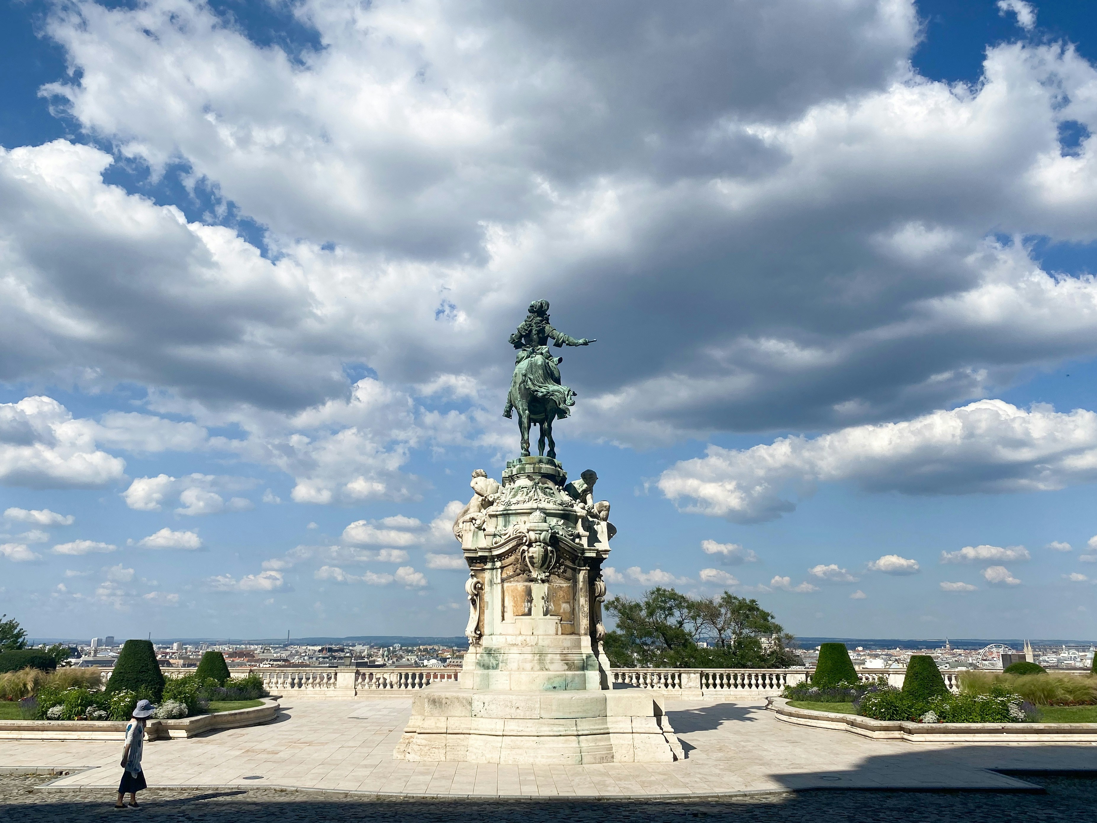 Bordeaux - Statue of Prince Savoyai Eugen in front of the Royal Palace in Buda Castle overlooking the Danube River.