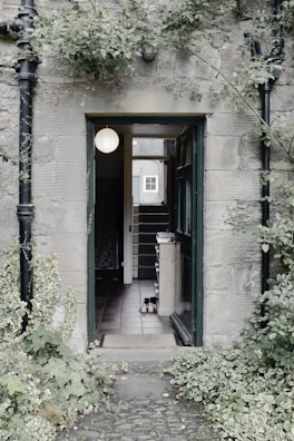 A humble home entrance with a welcoming, warm atmosphere