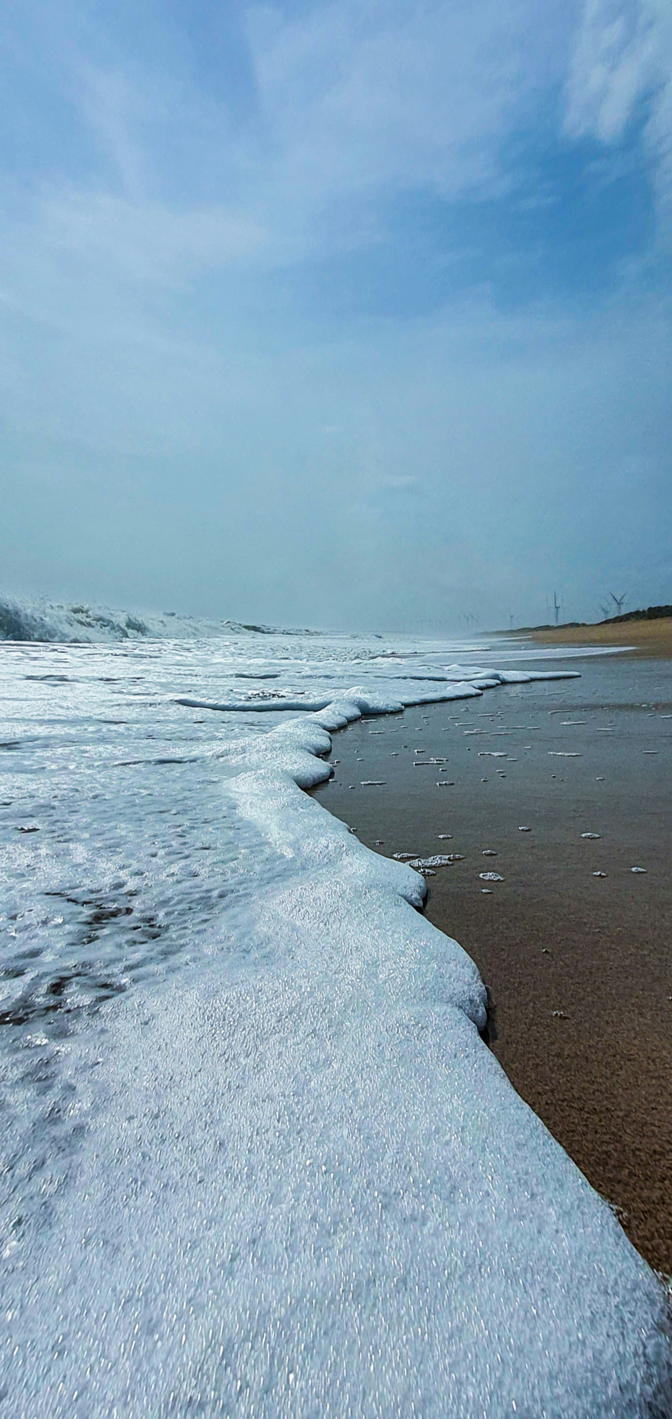 campo innevato sotto il cielo grigio