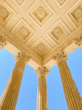 white and gold floral ceiling