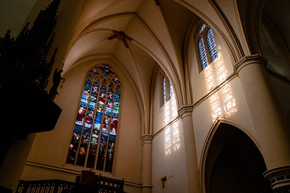 white and brown cathedral interior