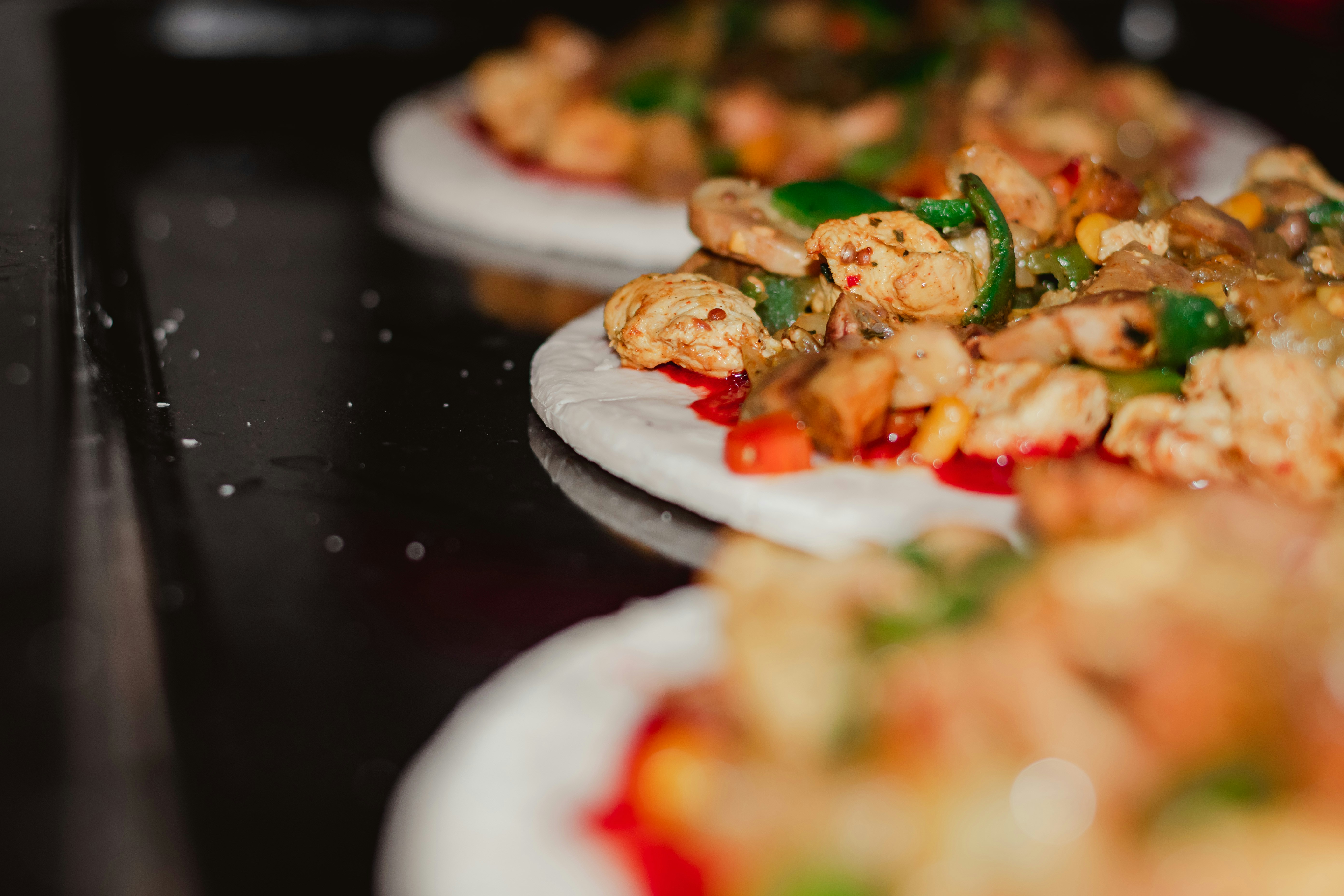 cooked food on white ceramic plate
