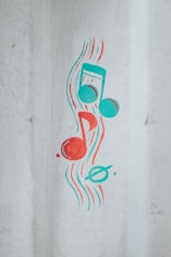 red heart on white wall